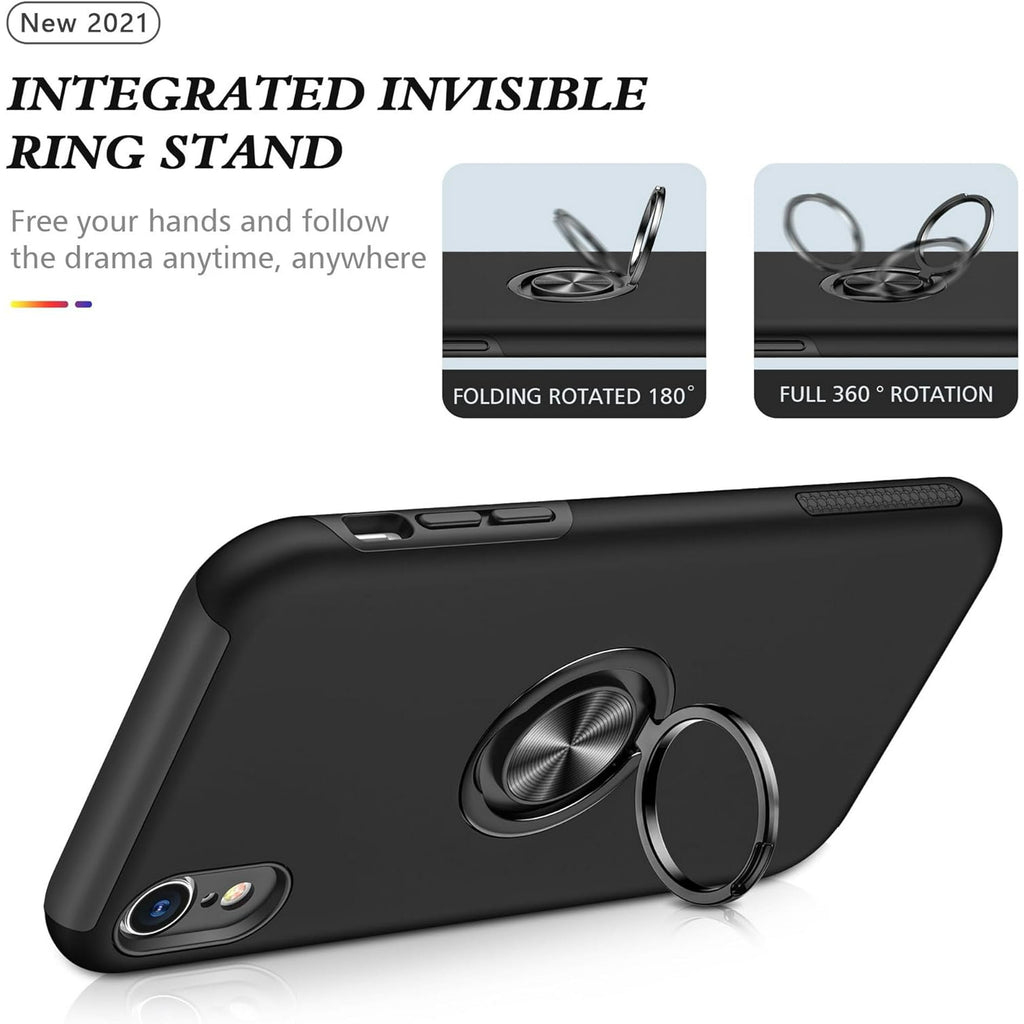 Entronix Apple iPhone XR Case - 360º Circular Ring Holder, - Entronix