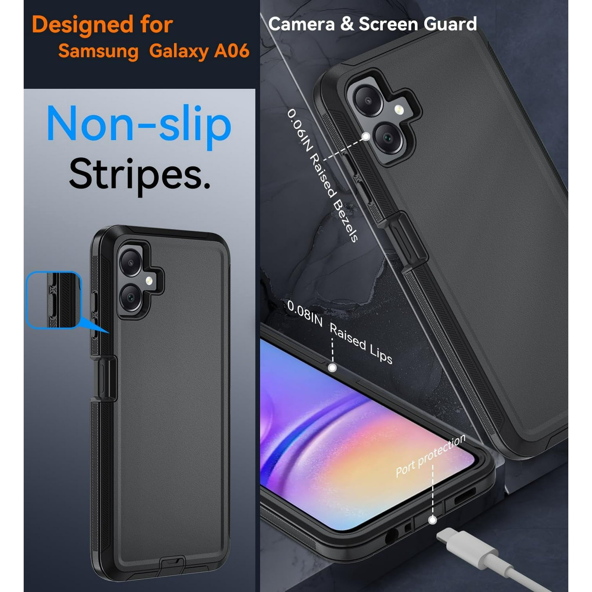 Entronix Case Compatible with Galaxy A06 - Triple-Layer Heavy Duty Protection