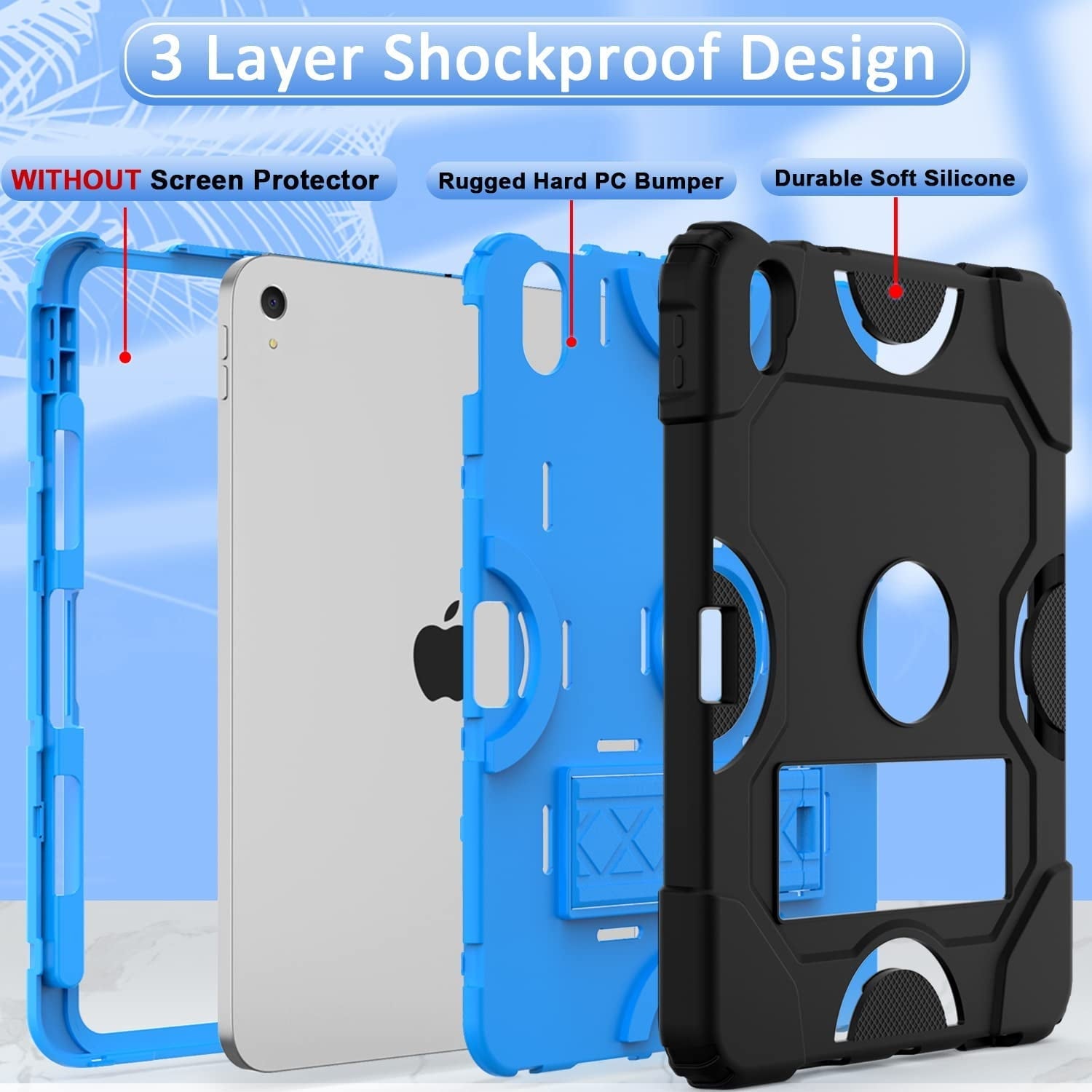 Entronix Case Compatible with iPad 10th Gen (2022) 10.9" - Triple-Layer Heavy Duty Protection