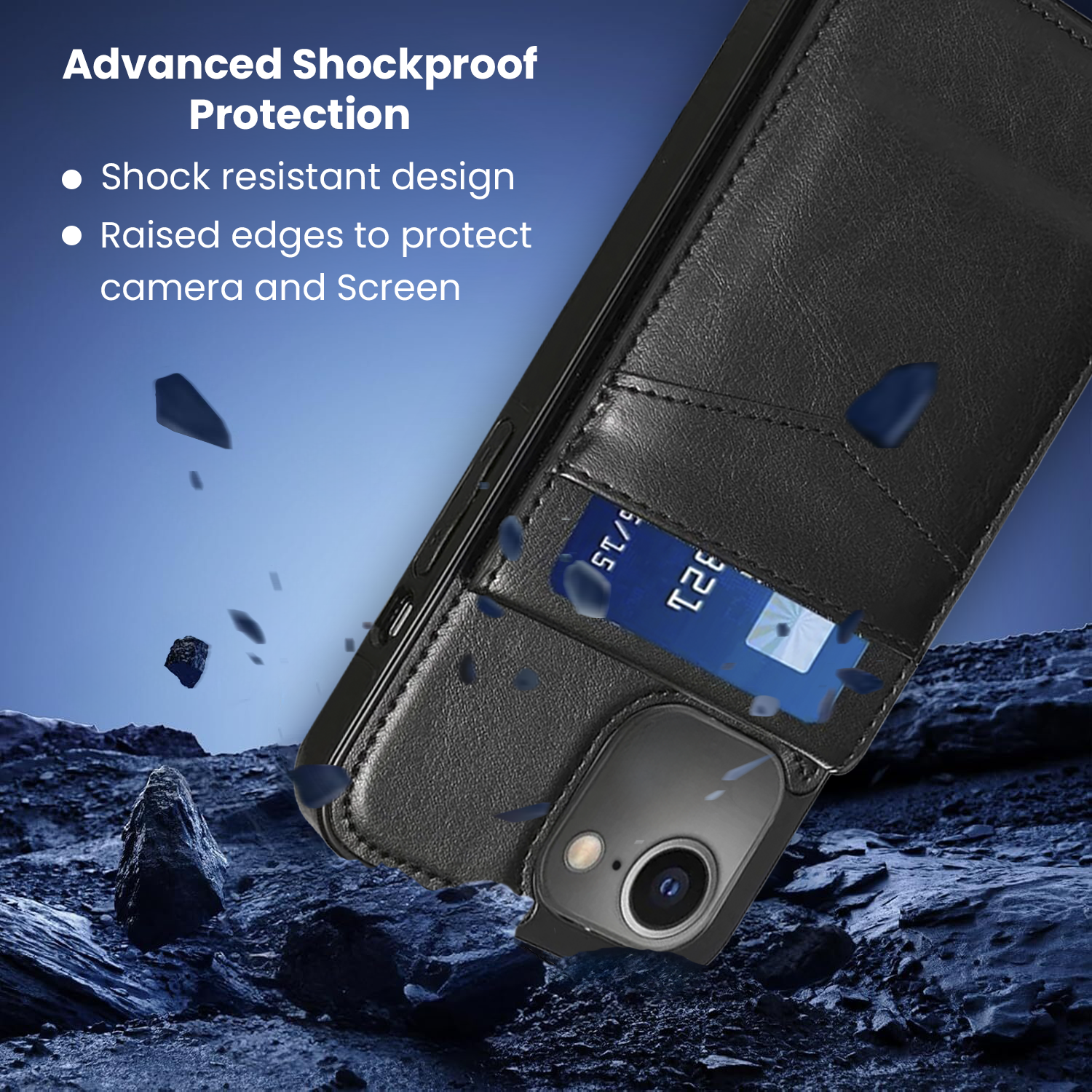 Entronix Case Compatible with iPhone 16E - [6 Slot Card Holder] Slim Leather Wallet - Entronix