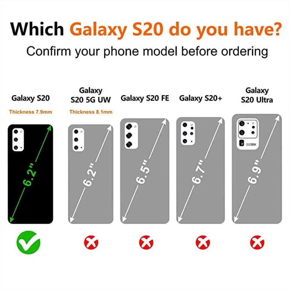 Entronix Clear Screen Protector Compatible with Galaxy S20 - 2-Piece Combo