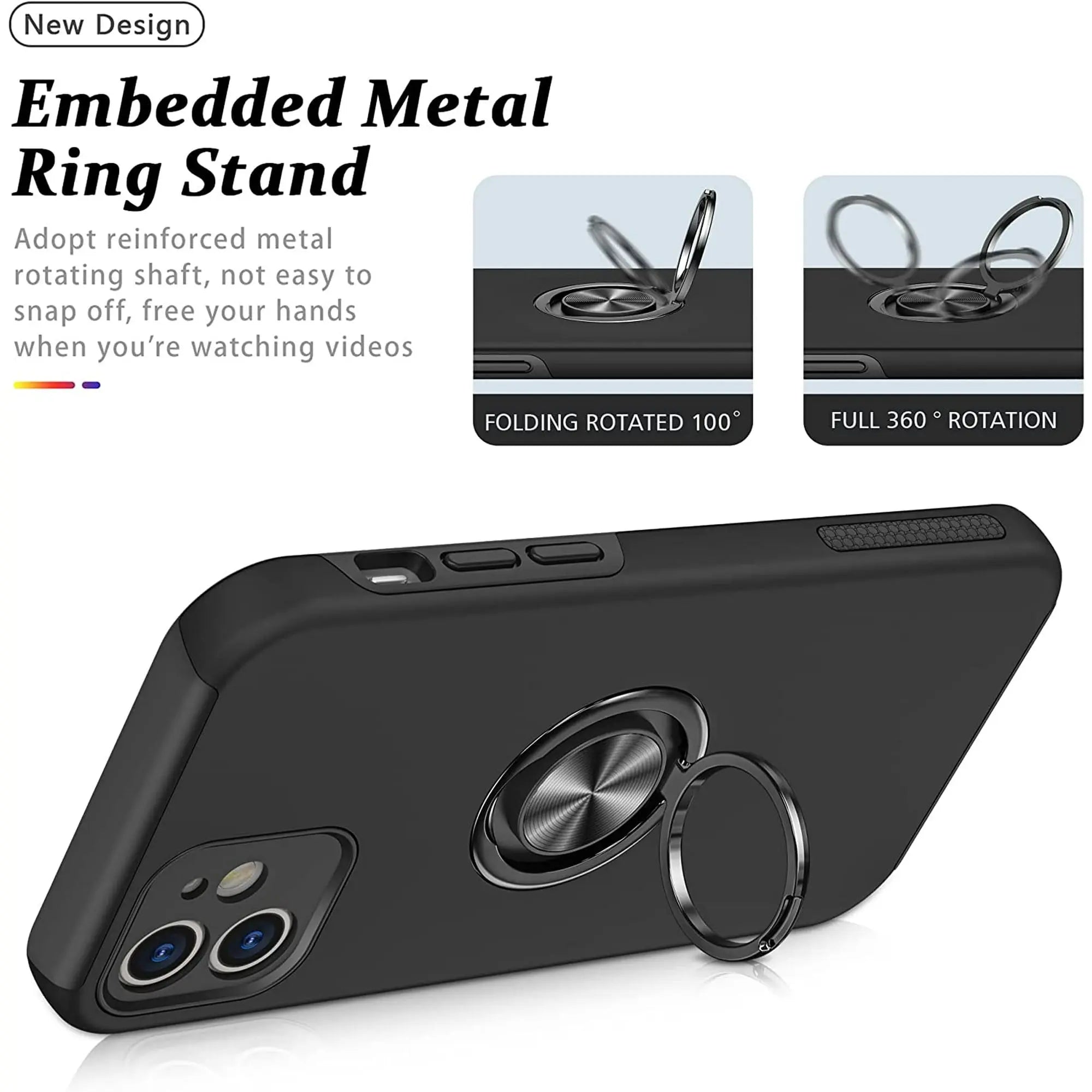 Entronix Apple iPhone 11 Case - 360º Circular Ring Holder, - Entronix