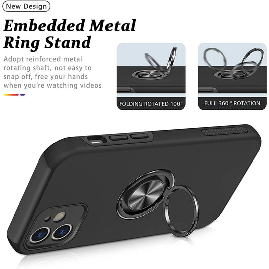Entronix Apple iPhone 11 Case - 360º Circular Ring Holder, - Entronix