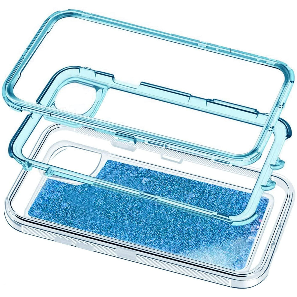 Entronix Case Compatible with iPhone 16E - Liquid Glitter Triple-Layer Heavy Duty Protection