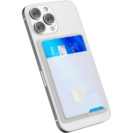 Entronix Silicone Card Holder for Apple/Samsung/All Phones, Sticky Wallet Pocket Back Cover, - Entro Retail