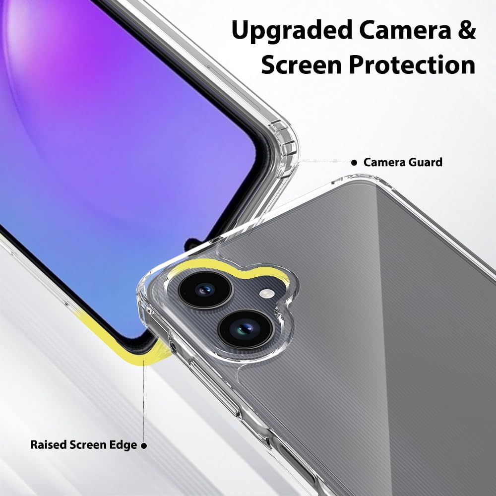 Entronix Bundle Compatible with Galaxy A06 - Clear Case & 2 Clear Screen Protectors