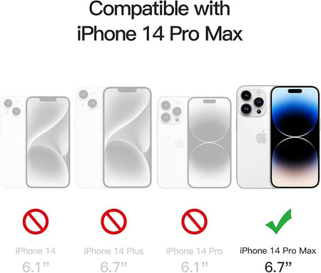 Entronix Heavy Duty Glitter Case for Apple iPhone 14 Pro Max, Triple-Layer & Full Protection, - Entro Retail