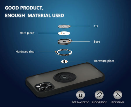 Entronix Apple iPhone 11 Pro Matte Ring Holder Case - Entro Retail