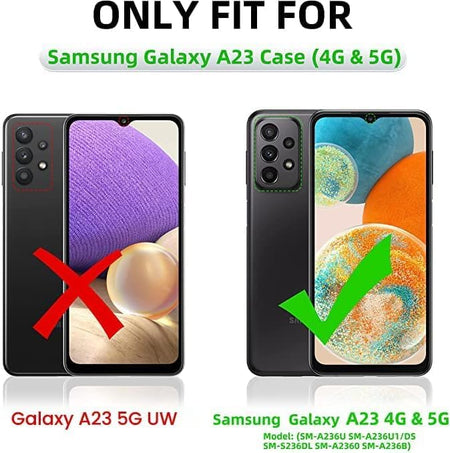 Entronix 3-in-1 Bundle for Samsung Galaxy A23, Heavy Duty Case & 2 Clear Tempered Glass Screen Protectors - Entro Retail