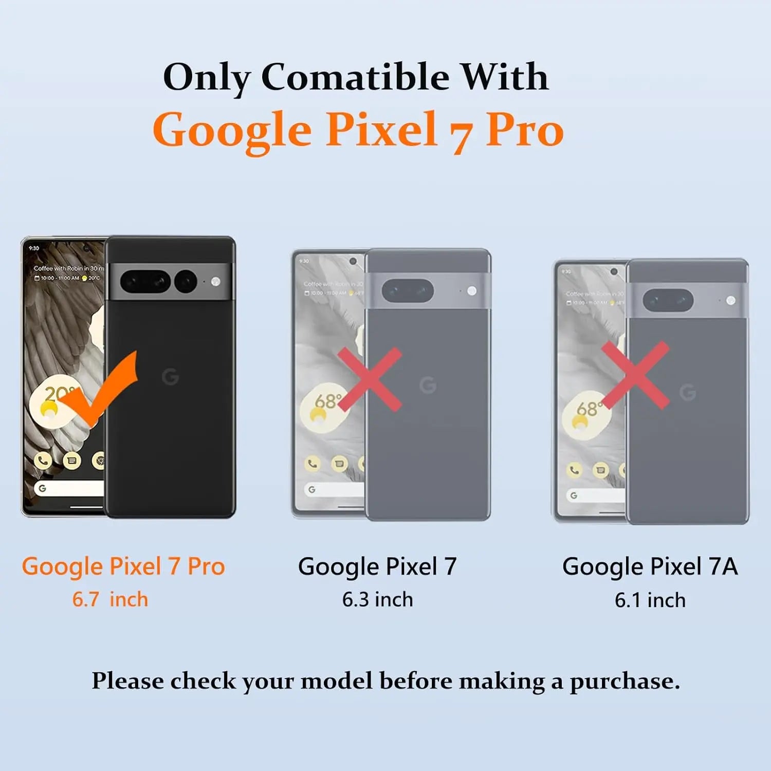 Entronix Heavy Duty Case for Google Pixel 7 Pro, Triple-Layer & Full Protection, - Entro Retail