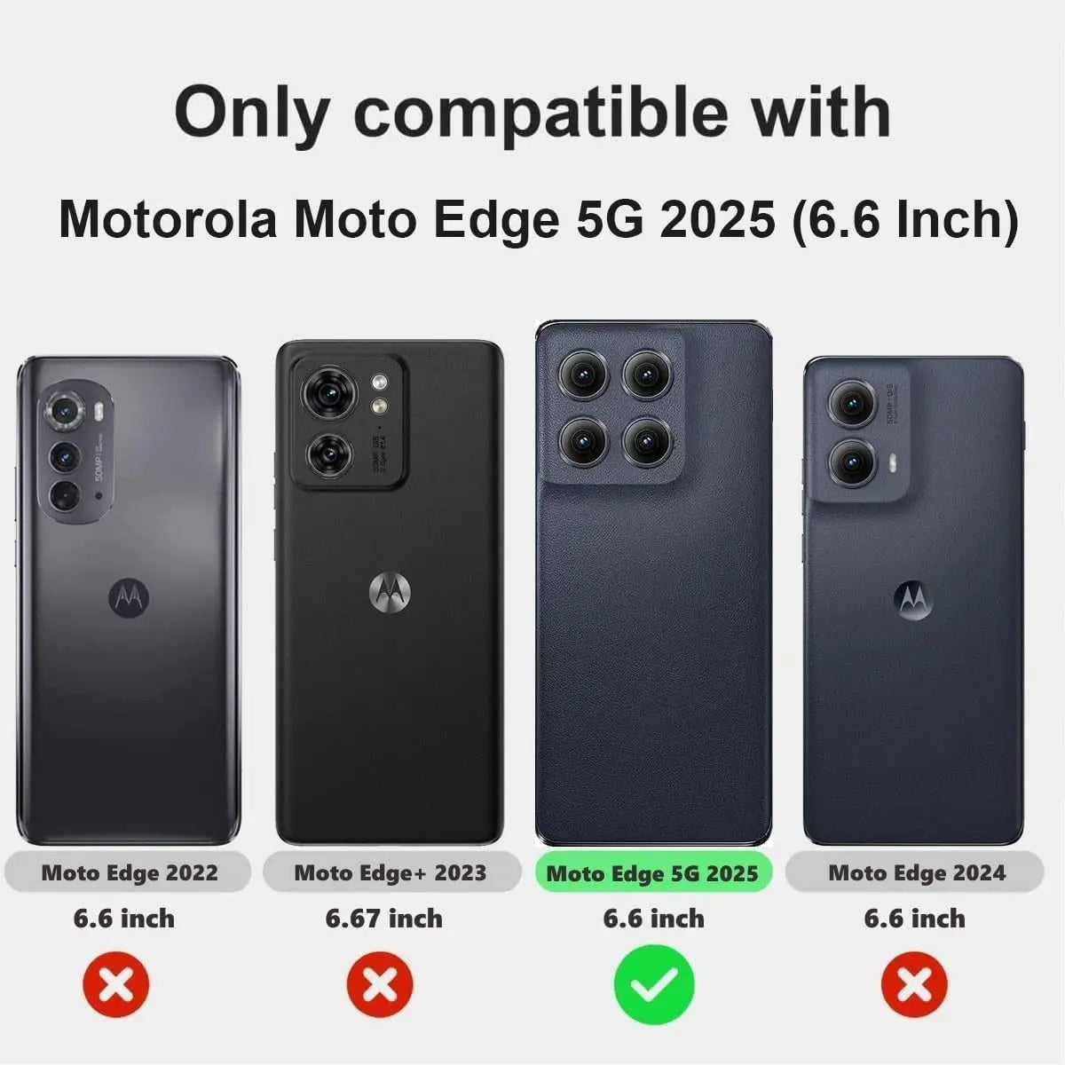 Entronix [Magnetic] Case Compatible with Moto Edge 2025 - [Hard Back] Slim Clear - Entronix