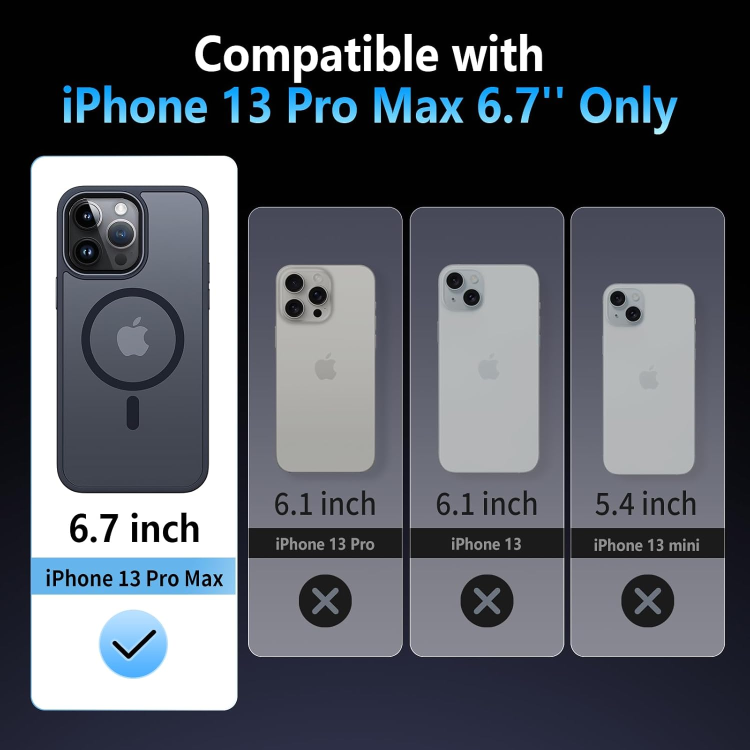 Entronix [Magnetic] Case Compatible with iPhone 13 Pro Max - Translucent Frosted Matte