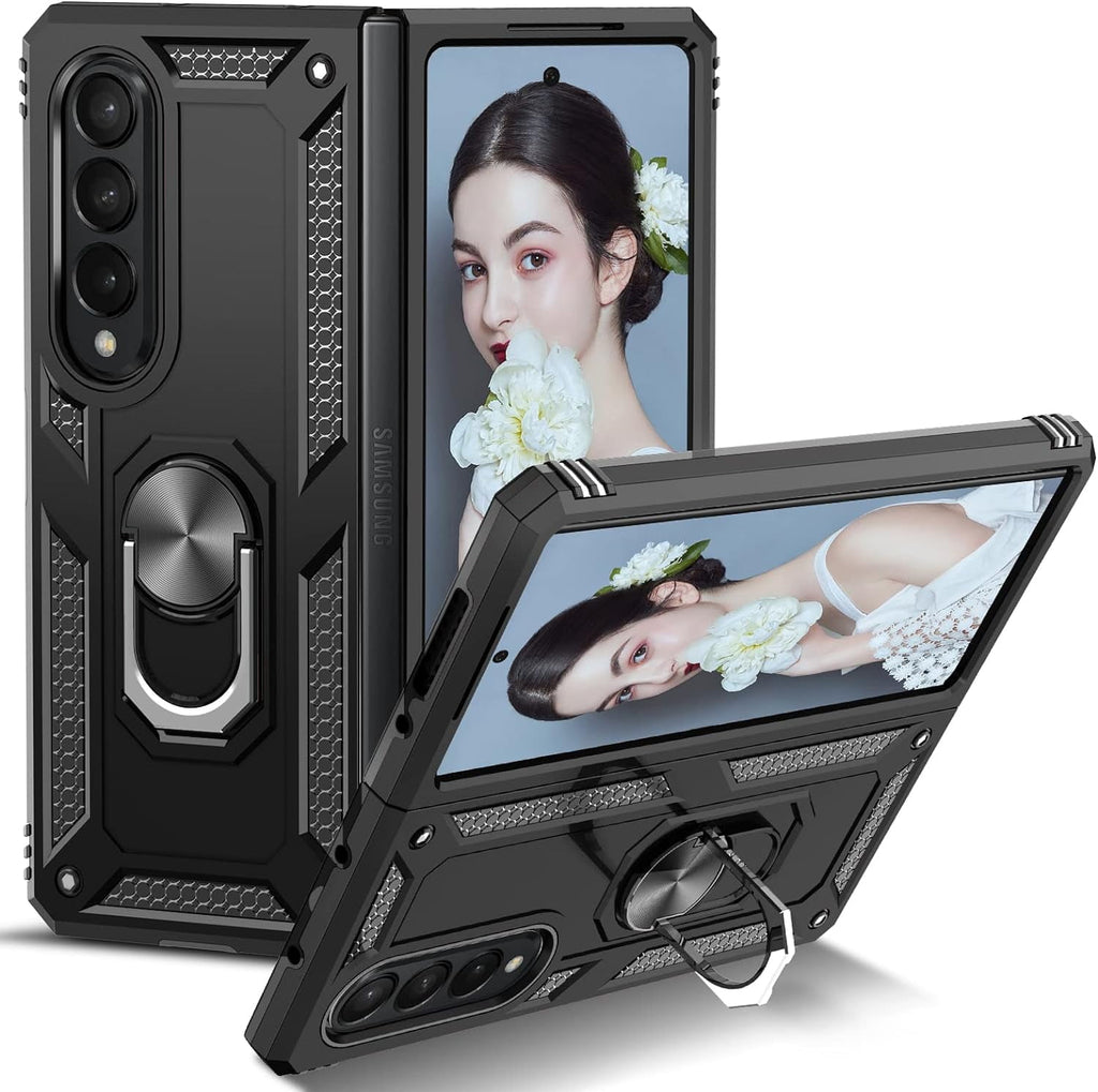 Entronix Samsung Galaxy Z Fold 4 Case - Guard Ring Holder, Dual Layer Protection - Entro Retail