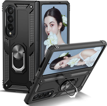 Entronix Samsung Galaxy Z Fold 4 Case - Guard Ring Holder, Dual Layer Protection - Entro Retail