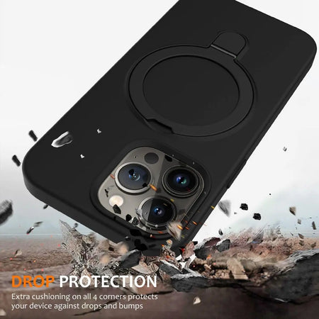 Entronix Silicone Case Designed for Apple iPhone 16 Plus with Stand, Protection Shockproof Dropproof Dustproof Slim Design Phone Cover - Entro Retail