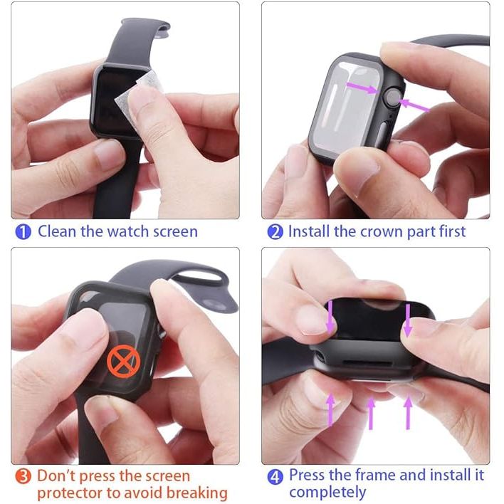 Entronix Apple Watch Series 3/2/1, 38mm Case - Built-In Screen Protector, - Entronix