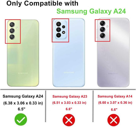 Entronix 3-in-1 Bundle for Samsung Galaxy A24, Heavy Duty Case & 2 Clear Tempered Glass Screen Protectors - Entro Retail
