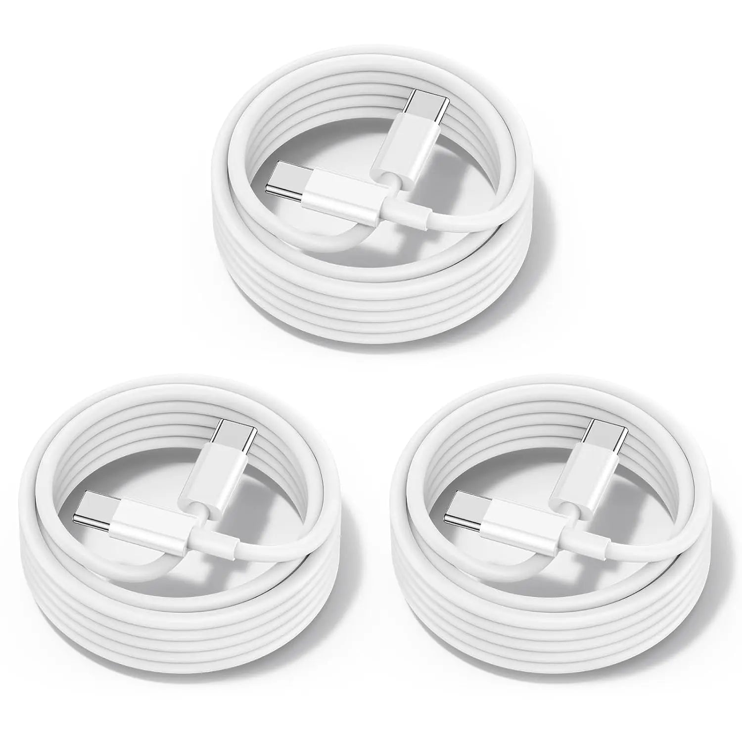 Entronix Type-C to Type-C Charger Cable, 3-Pack [6FT] USB-C Cable Compatible with Android - Entronix