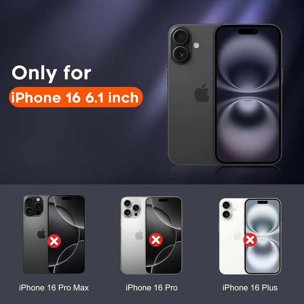 Entronix Apple iPhone 16 [Magnetic-Compatible] Case - Clear Matte, - Entro Retail