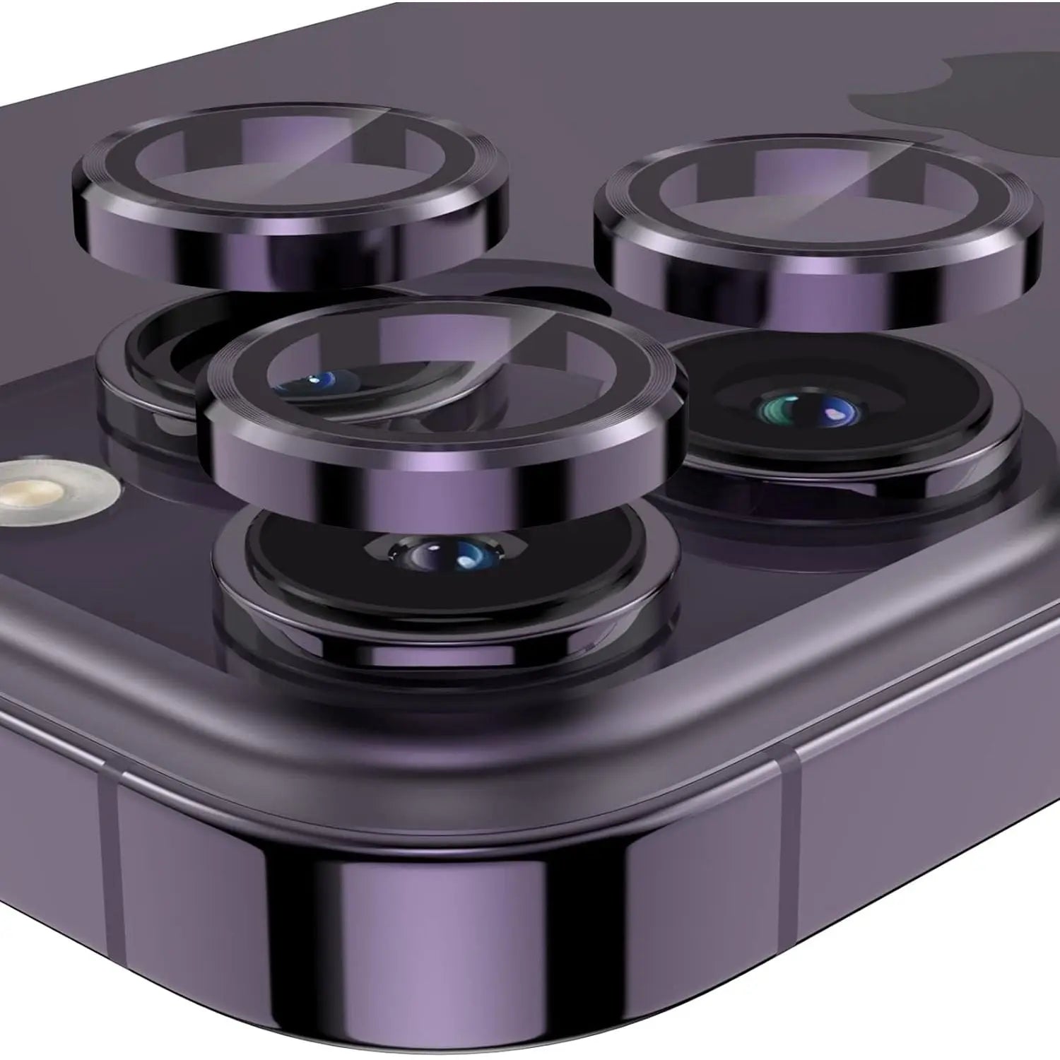 Entronix Metallic Camera Lens Protector for Apple iPhone 14 Pro Max, Easy Installation, - Entro Retail