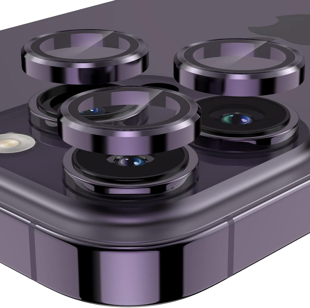Entronix Metallic Camera Lens Protector for Apple iPhone 14 Pro Max, Easy Installation, - Entro Retail