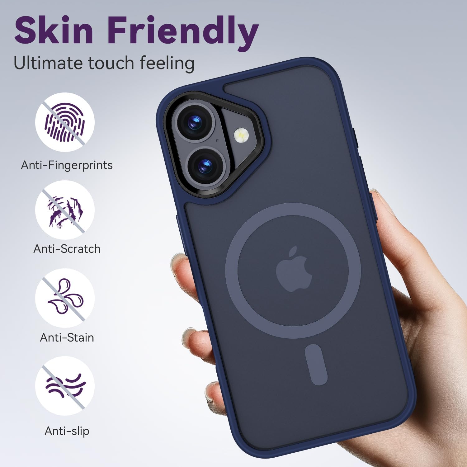 Entronix Apple iPhone 16 [Magnetic-Compatible] Clear Case & 2 Tempered Glass Screen Protectors - Entronix