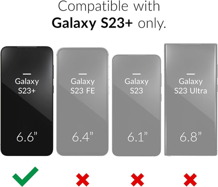 Entronix 2-in-1 Bundle for Samsung Galaxy S23 Plus, Heavy Duty Case & Clear Tempered Glass Screen Protector, Full Protection & Easy Installation - Entro Retail