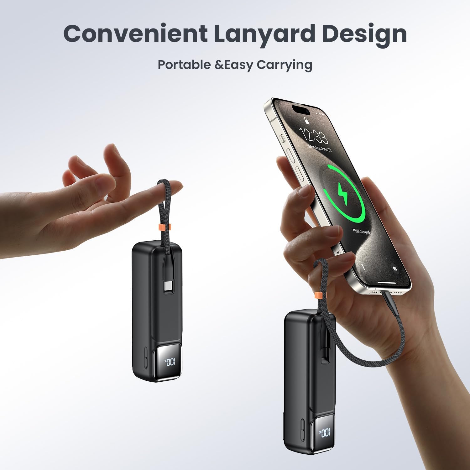 Entronix Mini Power Bank - 5000 mAh USB-C/iPhone/Android