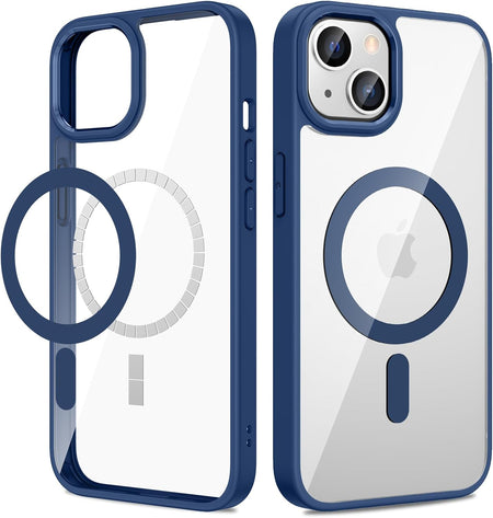 Entronix Pastel Clear Case for Apple iPhone 14, [Magnetic-Compatible] Clear Back Bumper Cover, - Entro Retail