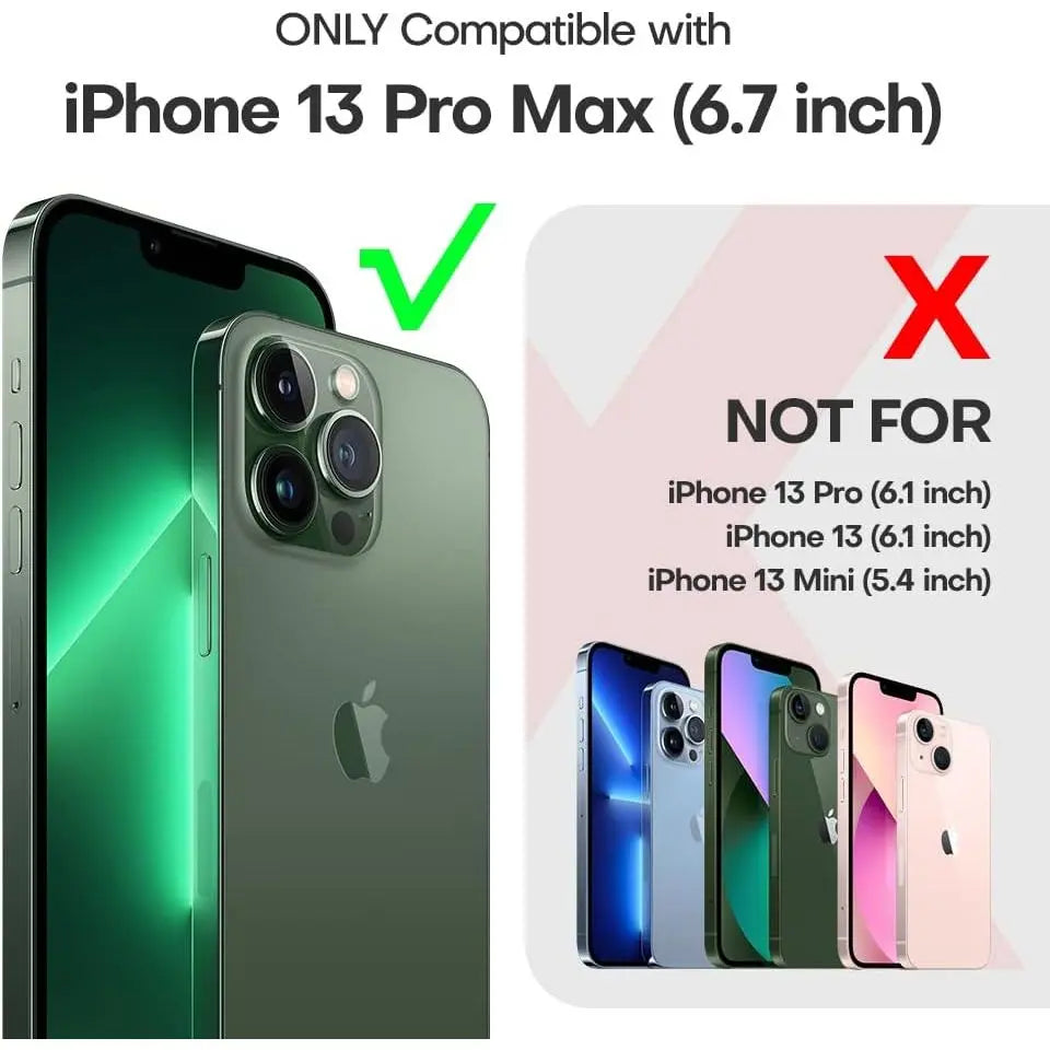 Entronix 2-in-1 Bundle for Apple iPhone 13 Pro Max, Heavy Duty Case & Clear Tempered Glass Screen Protector, Full Protection & Easy Installation - Entro Retail