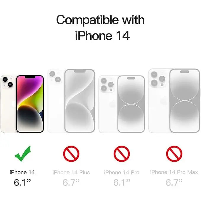 Entronix Pastel Clear Case for Apple iPhone 14, [Magnetic-Compatible] Clear Back Bumper Cover, - Entro Retail