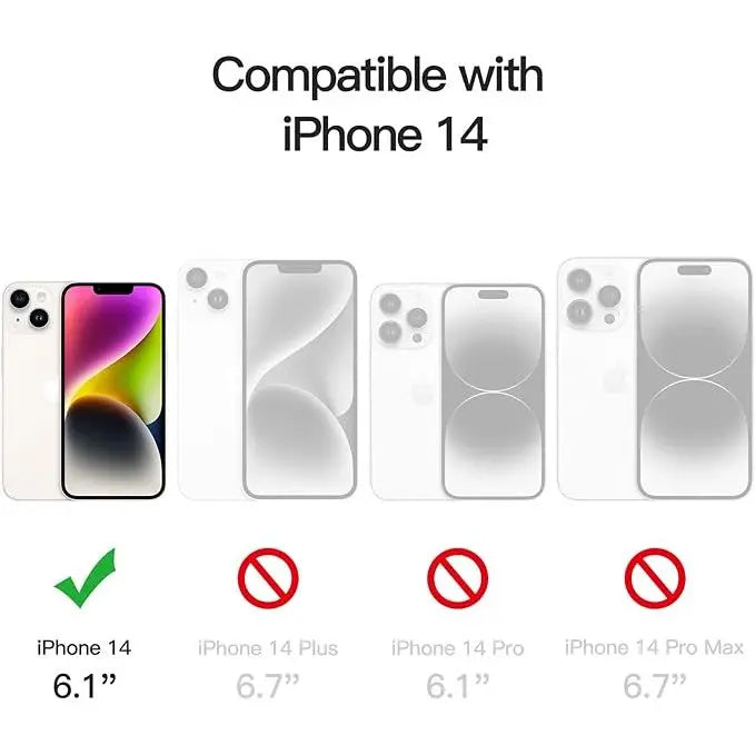 Entronix Heavy Duty Glitter Case for Apple iPhone 14, Triple-Layer & Full Protection, - Entro Retail