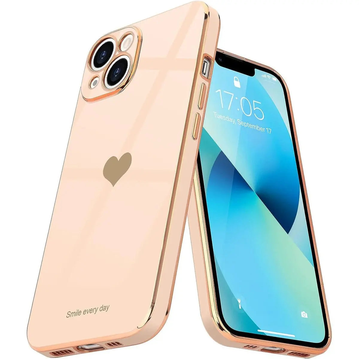 Entronix Case Compatible with iPhone 14 - [Flexible] Luxury Glossy Heart - Entronix