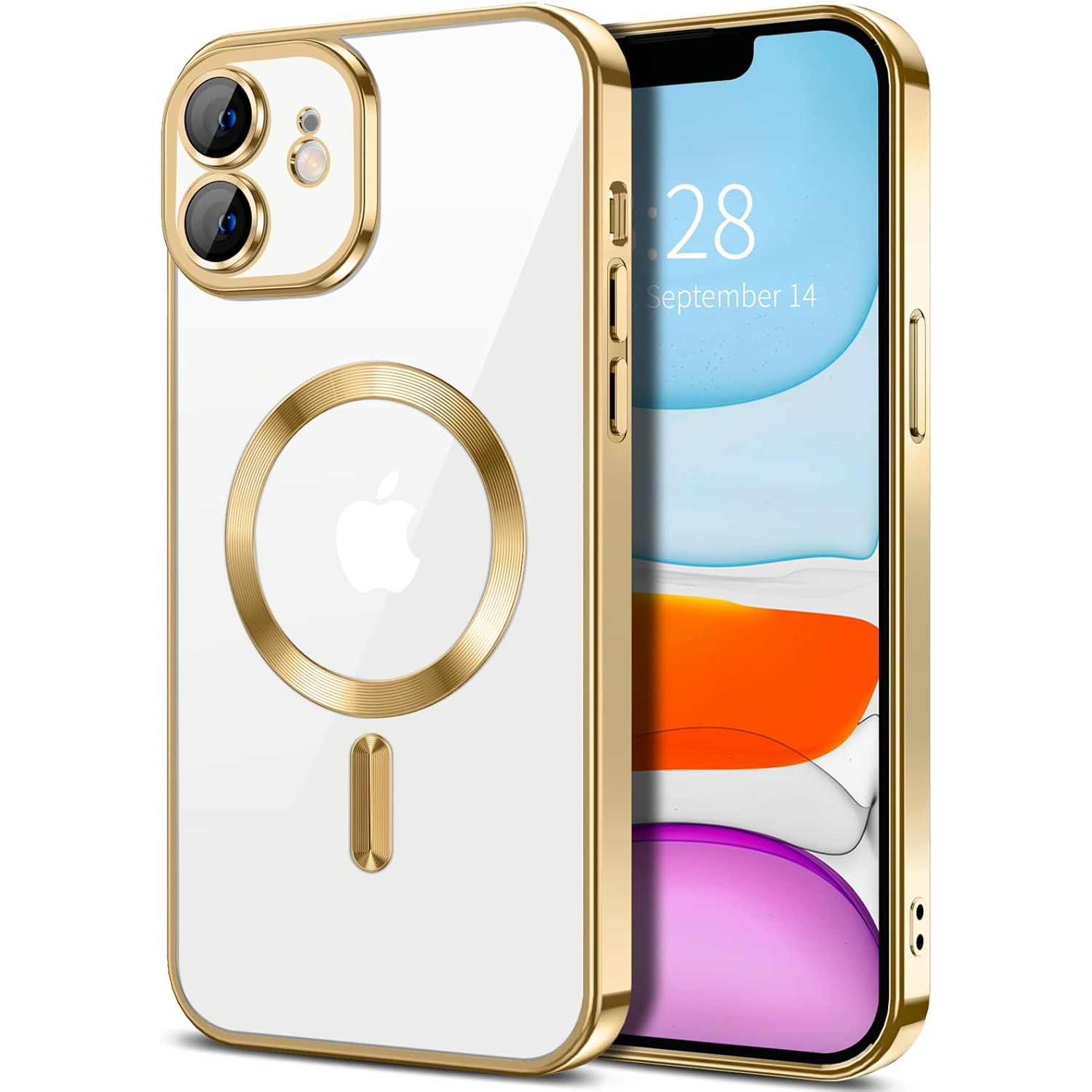 Entronix [Magnetic] Case Compatible with iPhone 11 - [Clear Back] Luxury Glossy Cover - Entronix