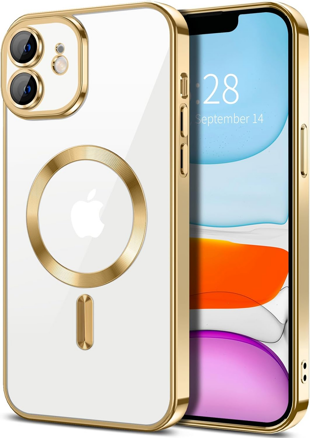 Entronix [Magnetic] Case Compatible with iPhone 11 - [Clear Back] Luxury Glossy Cover