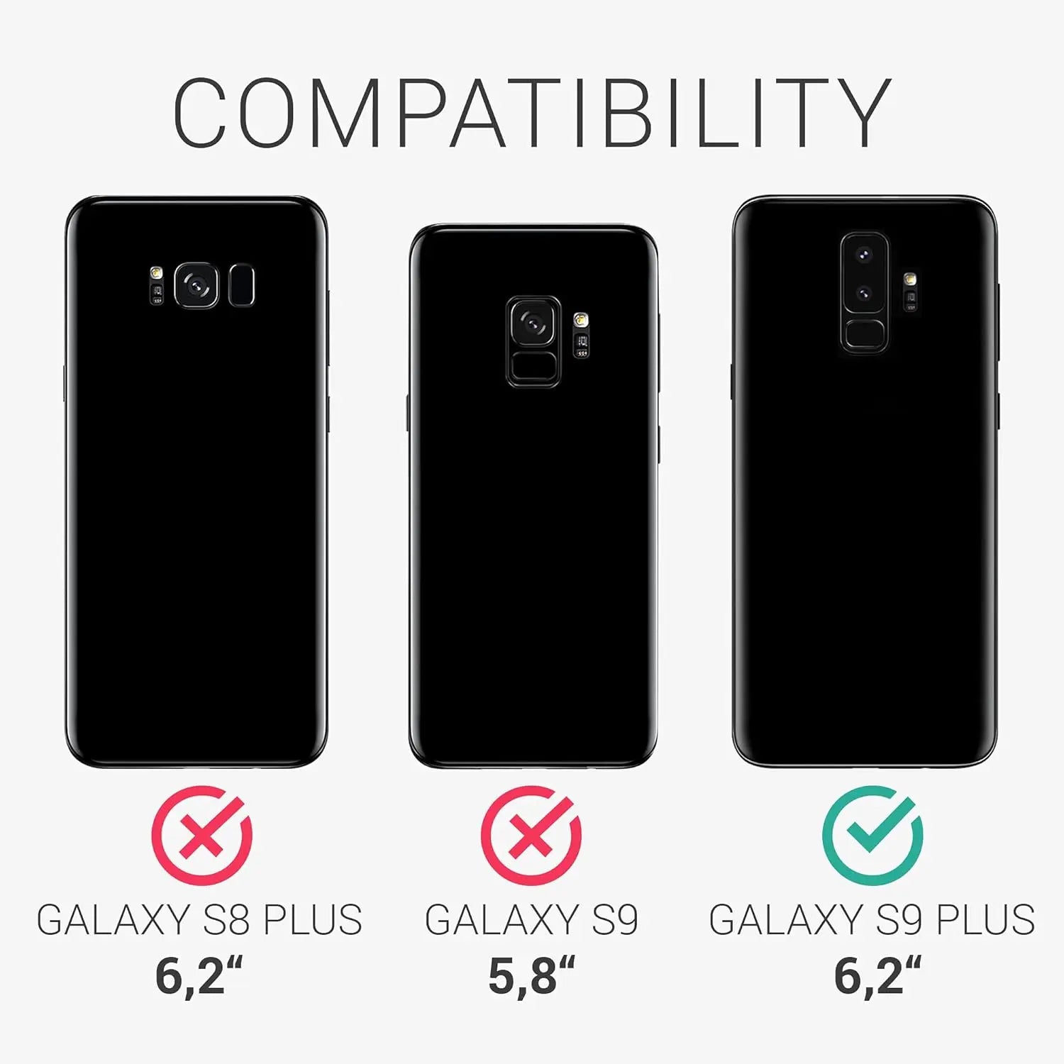 Entronix Clear Screen Protector Compatible with Galaxy S9 - 2-Piece Combo - Entronix