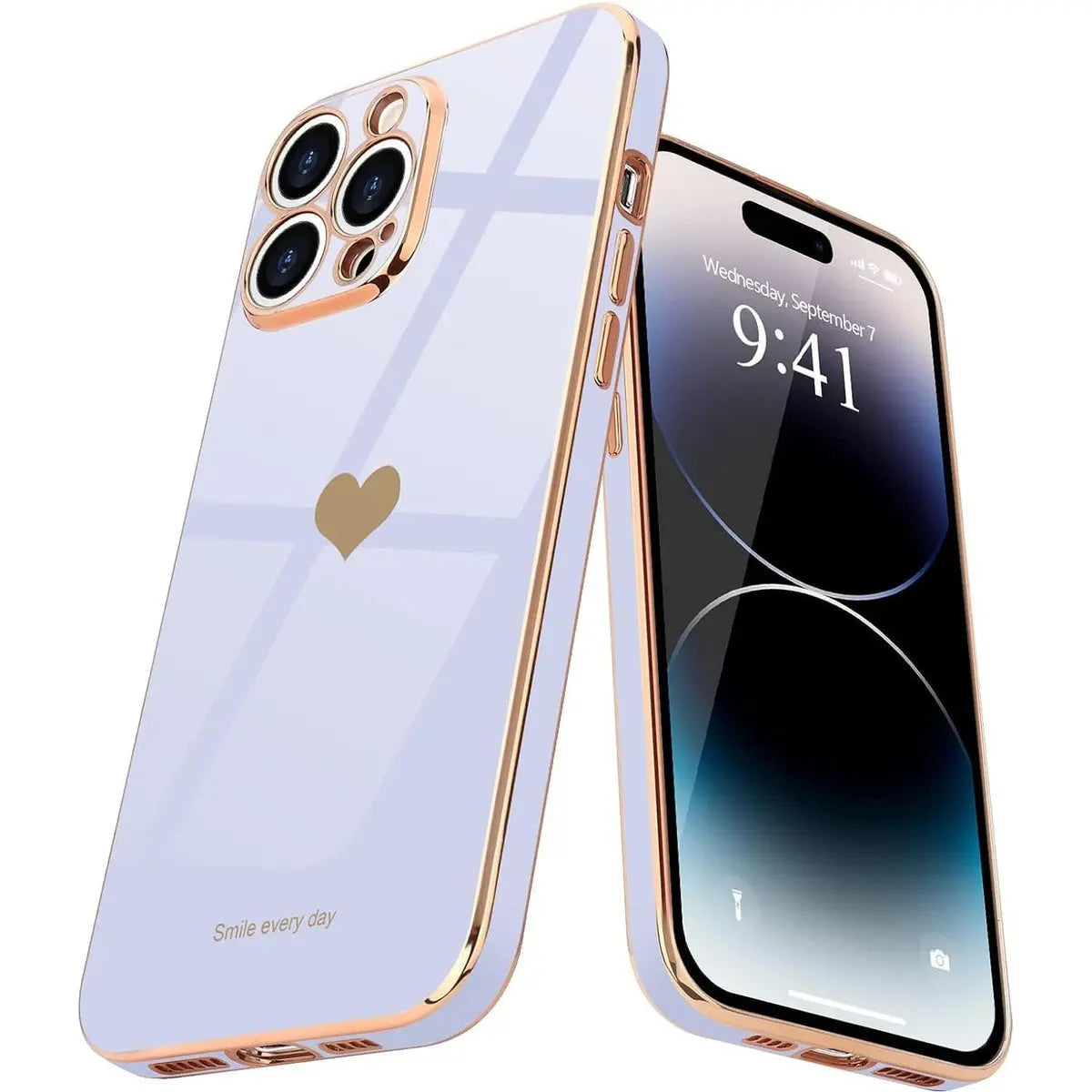 Entronix Apple iPhone 15 Pro/14 Pro Case - [Smile Everyday] Luxury Heart, - Entronix