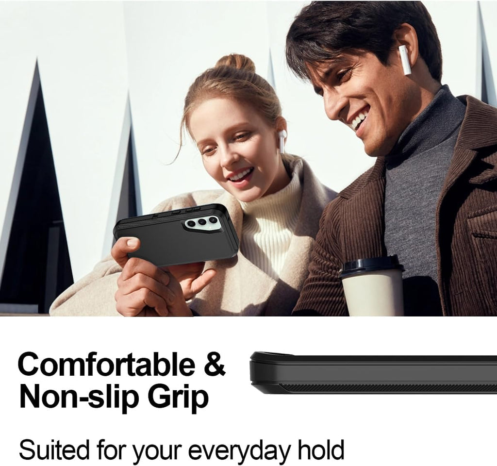 Entronix Bundle Compatible with Galaxy S25 Plus - Heavy Duty Case & 2 Clear Screen Protectors