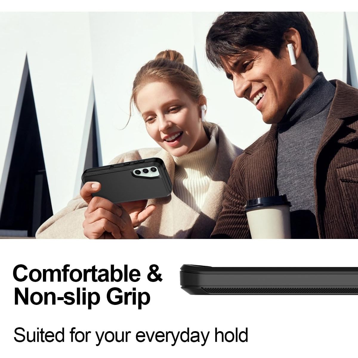 Entronix Bundle Compatible with Galaxy S25 - Heavy Duty Case & 2 Clear Screen Protectors