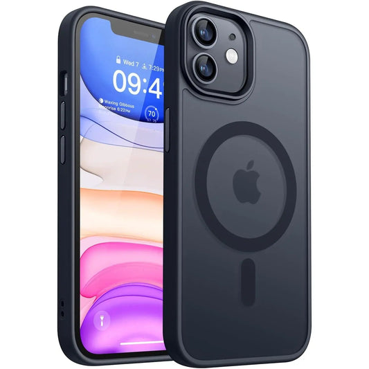 Entronix Sturdy Case for Apple iPhone 12/12 Pro, [Magnetic-Compatible] Matte Bumper Cover, - Entro Retail