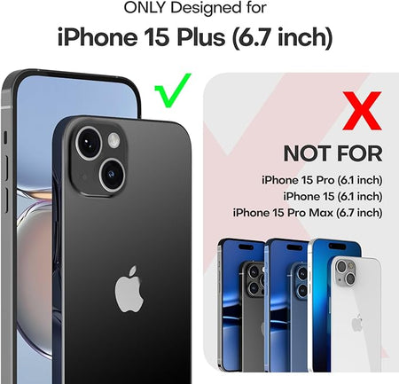 Entronix Glitter Clear Case for Apple iPhone 14 Plus, [Magnetic-Compatible] Crystal Clear Sparkly Bumper Cover - Entro Retail