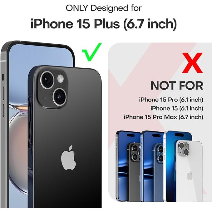 Entronix 3-in-1 Bundle for Apple iPhone 15 Plus, Heavy Duty Case & 2 Clear Tempered Glass Screen Protectors - Entro Retail