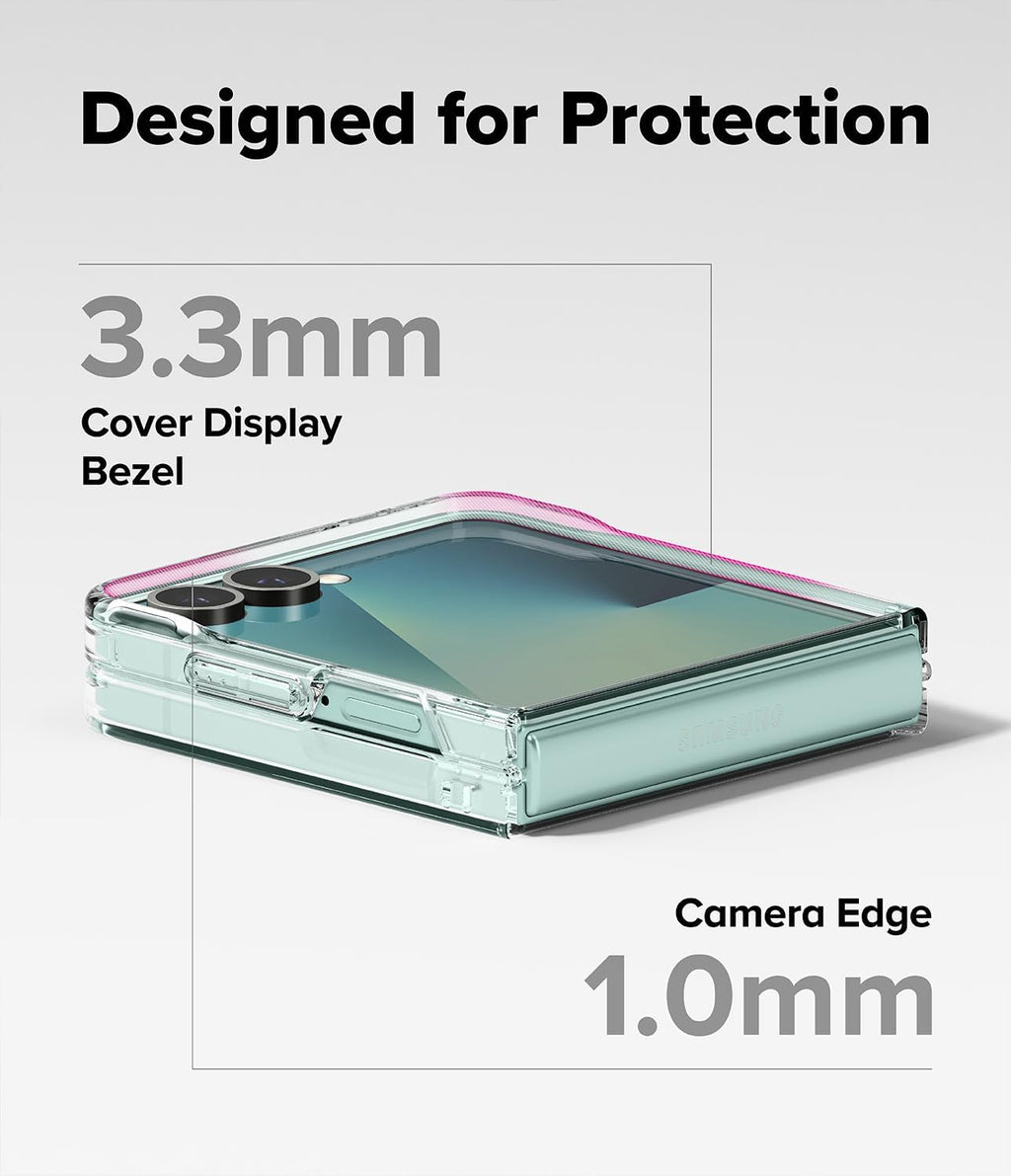 Entronix Case Compatible with Galaxy Z Flip 7 - [Hard Back] Clear Cover
