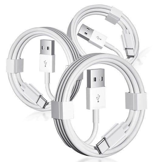 Entronix USB-A to Type-C Charger Cable - 3-Pack [6FT] USB-C Cable Compatible with Android - Entronix