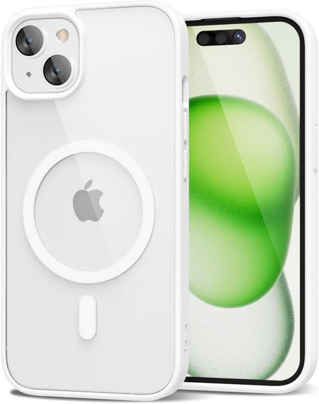 Entronix Pastel Clear Case for Apple iPhone 15 Plus, [Magnetic-Compatible] Clear Back Bumper Cover, - Entro Retail