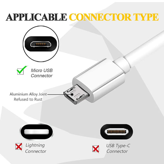 Entronix USB-A to Micro-USB Charger Cable, 3 [3FT] Micro-USB Cable Compatible with Android - Entronix