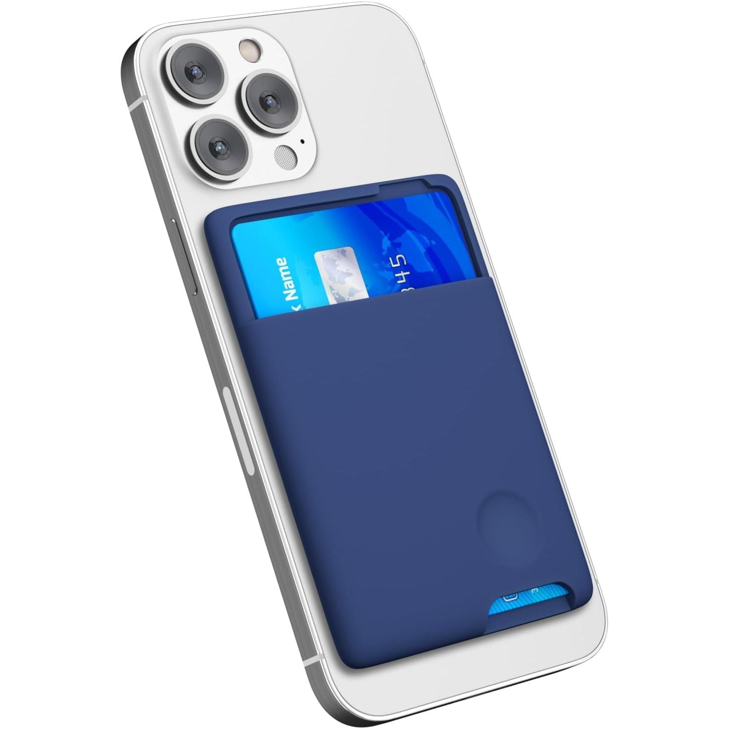 Entronix Silicone Card Holder for Apple/Samsung/All Phones, Sticky Wallet Pocket Back Cover, - Entro Retail