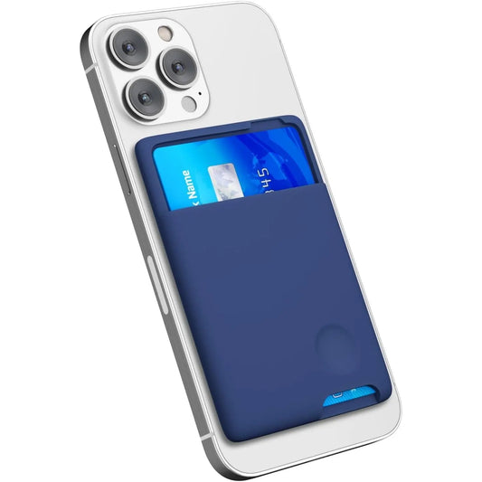 Entronix Silicone Card Holder for Apple/Samsung/All Phones, Sticky Wallet Pocket Back Cover, - Entro Retail