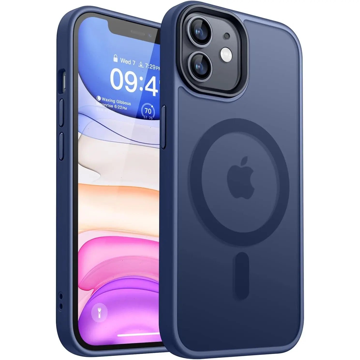 Entronix Sturdy Case for Apple iPhone 12/12 Pro, [Magnetic-Compatible] Matte Bumper Cover, - Entro Retail