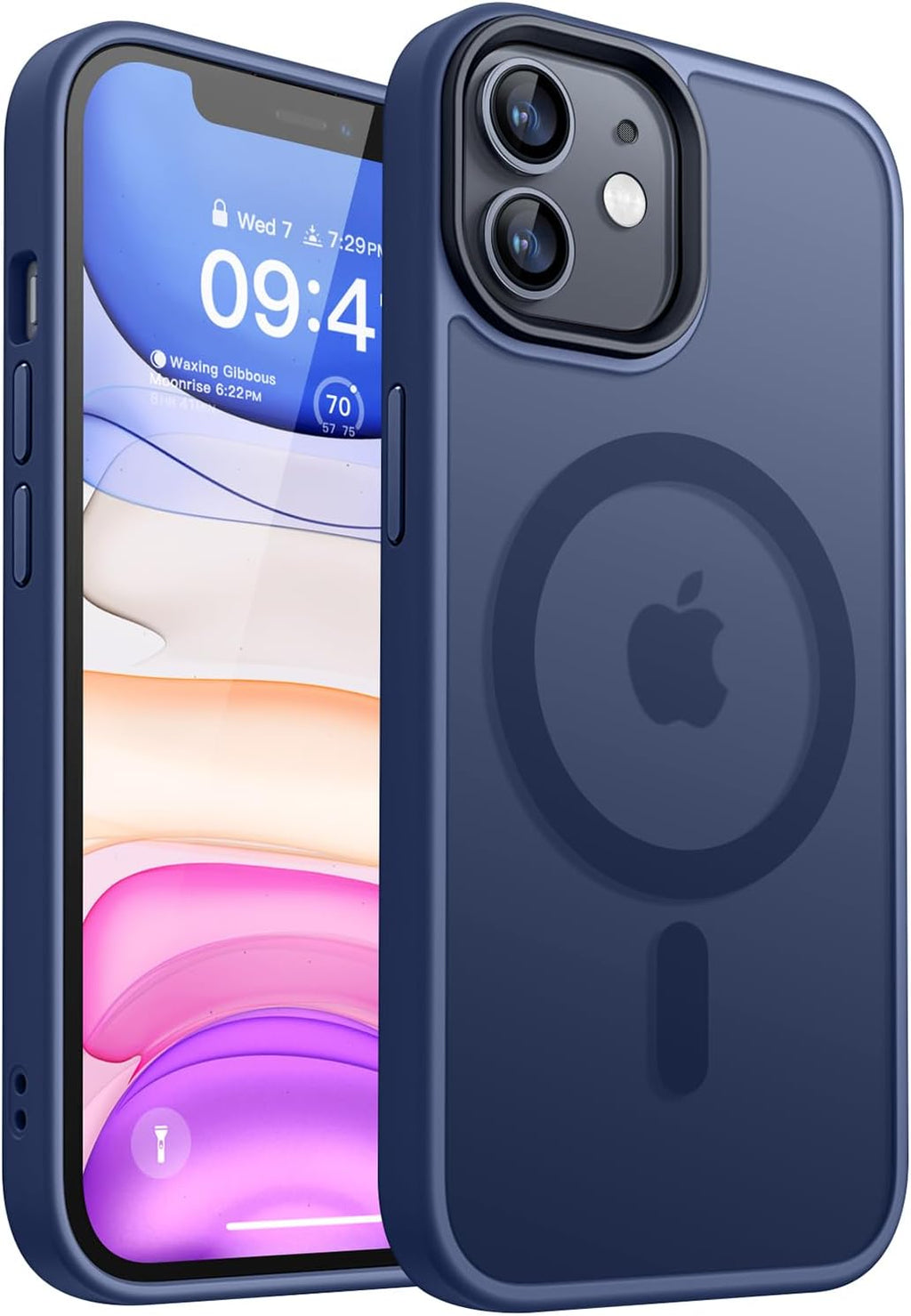 Entronix Sturdy Case for Apple iPhone 12/12 Pro, [Magnetic-Compatible] Matte Bumper Cover, - Entro Retail